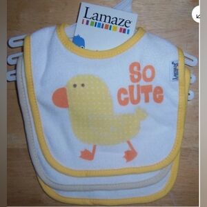 Lamaze So Cute Yellow Duck Bib Set